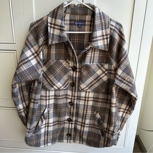 Thick, Plaid, Fleece Coat